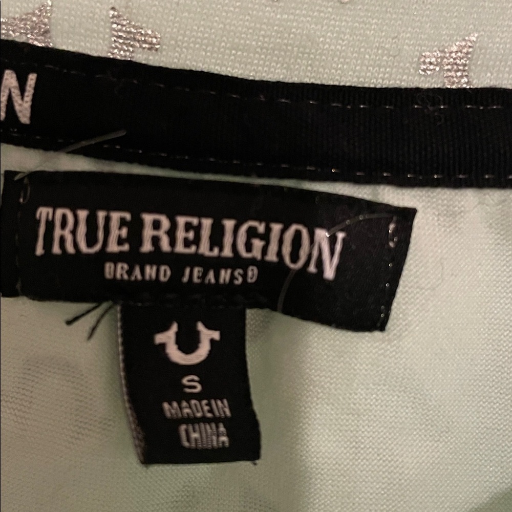 True Religion Light Green Long Sleeve Top - Picture 2 of 3